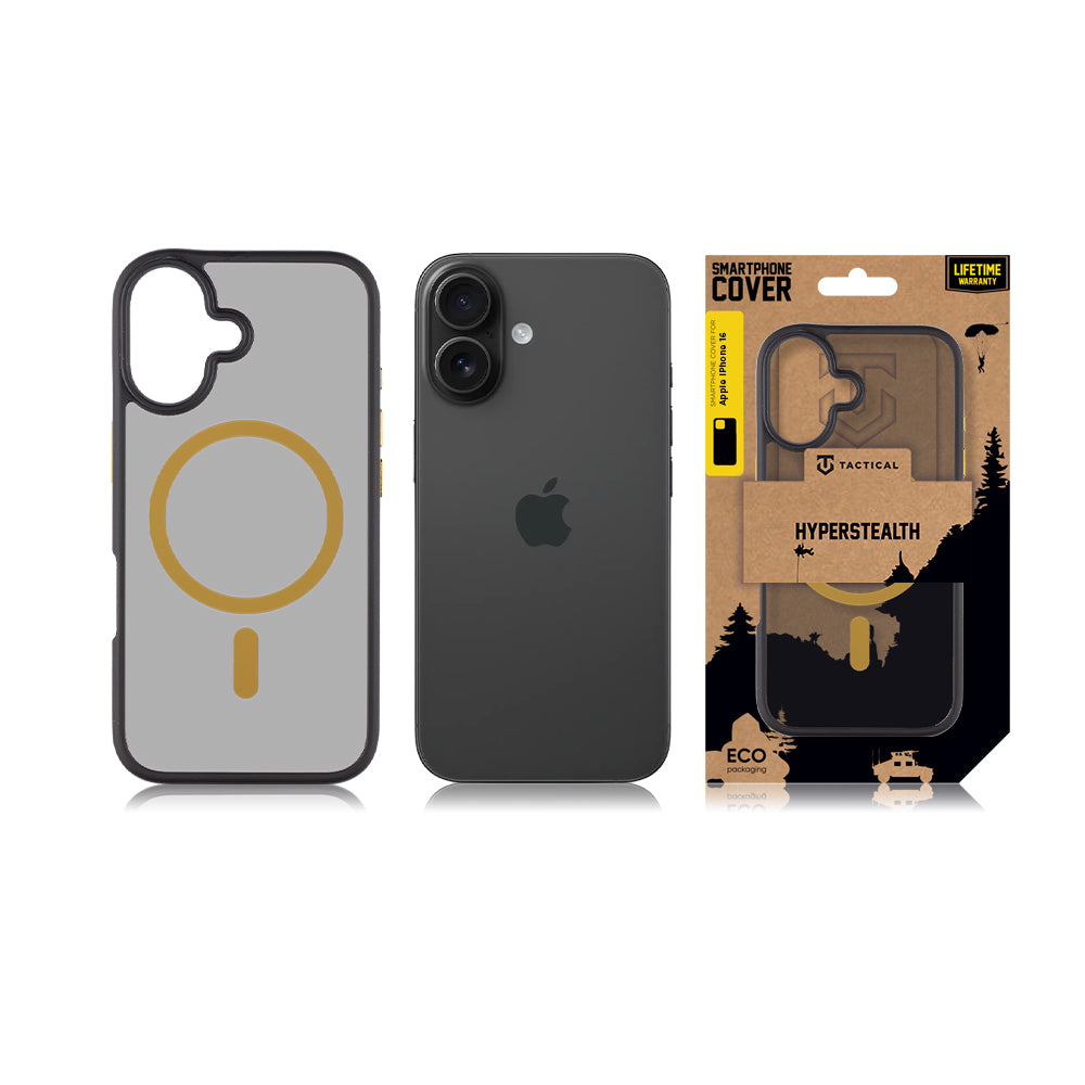 Tactical iPhone 16 Magforce Hyperstealth 2.0 Back Cover Black/Yellow