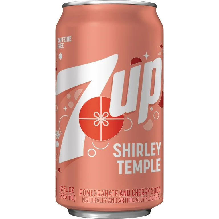 Exclusive 7UP Shirley Temple Pomegranate and Cherry 355ml Caffeine Free