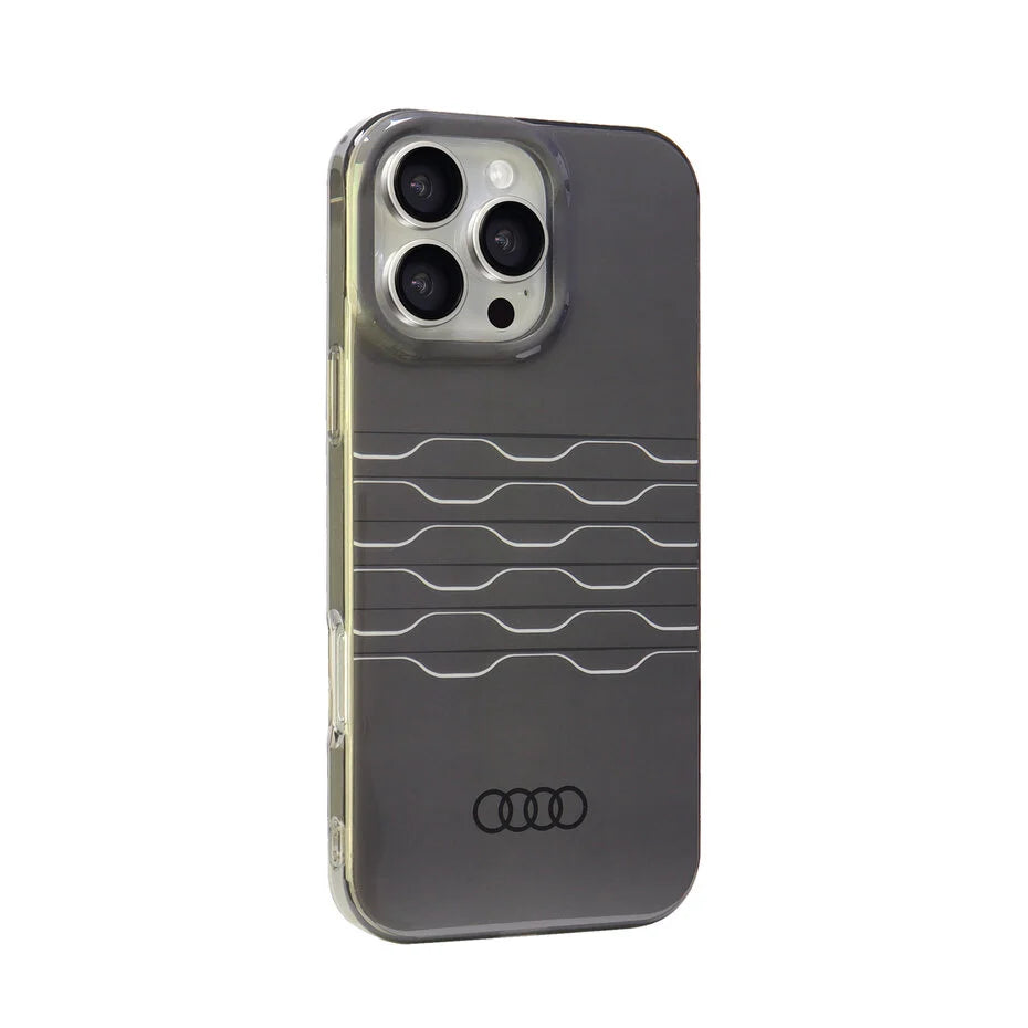 Audi iPhone 16 Pro Max Achterkant backcover hoesje IML A6 Zwart